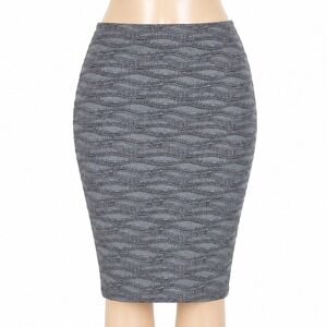 Double Click Textured Pencil Skirt Office Siren Quiet Luxury Womens 3X Gray